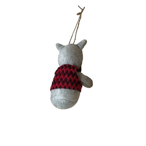 Christmas Ornament Stuffed Animal Plush Bowtie Mole Mouse Holiday Decor - Picture 8 of 10